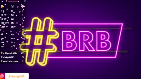 Snapshot of _zoewright chatting on December 5, 8:33 pm Zoe online show from December 5, 8:33 pm