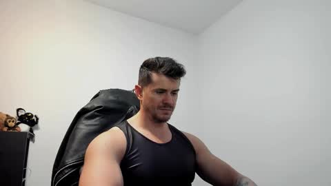 Snapshot of alphagodleatherking92 chatting on March 29, 3:34 pm LeatherMaster online show from March 29, 3:34 pm