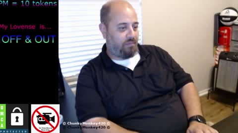 Snapshot of chunkymonkey420 chatting on February 5, 12:31 am Spencer Smokey Bear online show from February 5, 12:31 am