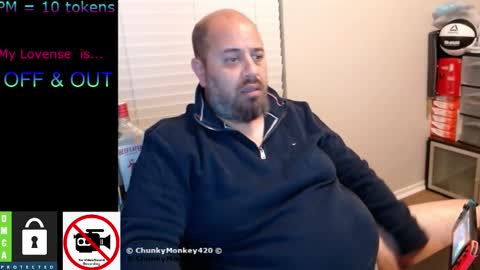 Snapshot of chunkymonkey420 chatting on February 15, 4:03 am Spencer Smokey Bear online show from February 15, 4:03 am