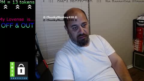 Snapshot of chunkymonkey420 chatting on March 5, 5:29 am Spencer Smokey Bear online show from March 5, 5:29 am