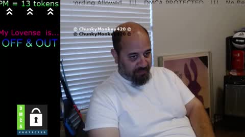 Snapshot of chunkymonkey420 chatting on March 7, 12:37 am Spencer Smokey Bear online show from March 7, 12:37 am