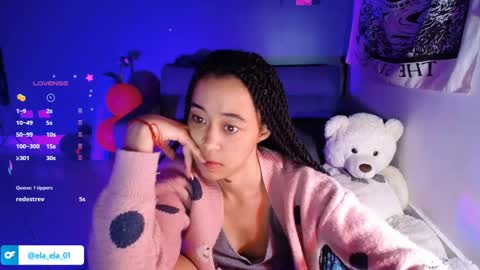 Snapshot of ela_0 chatting on January 9, 4:41 am Ela Help me reach 100 thumbs up online show from January 9, 4:41 am