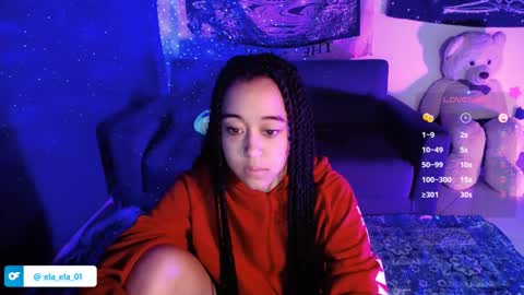 Snapshot of ela_0 chatting on January 13, 1:45 am Ela Help me reach 100 thumbs up online show from January 13, 1:45 am