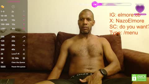 Snapshot of elmorenazogt chatting on December 30, 4:09 am My name is Elmore. Please say hello I like to chat with you. If you have requests or dirty talk please use tip online show from December 30, 4:09 am