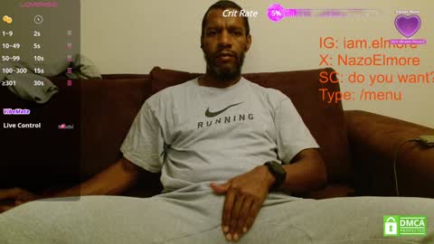 Snapshot of elmorenazogt chatting on January 26, 3:48 am My name is Elmore. Please say hello I like to chat with you. If you have requests or dirty talk please use tip online show from January 26, 3:48 am