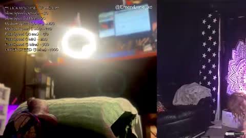 Snapshot of emerylune_xo chatting on October 29, 3:53 am Emery Lune online show from October 29, 3:53 am