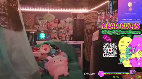 Snapshot of highnesscanna chatting on December 22, 11:41 pm HiGHNESS CANNA online show from December 22, 11:41 pm