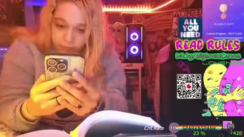 Snapshot of highnesscanna chatting on January 5, 11:15 am HiGHNESS CANNA online show from January 5, 11:15 am