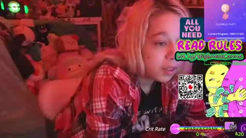 Snapshot of highnesscanna chatting on January 9, 4:08 am HiGHNESS CANNA online show from January 9, 4:08 am