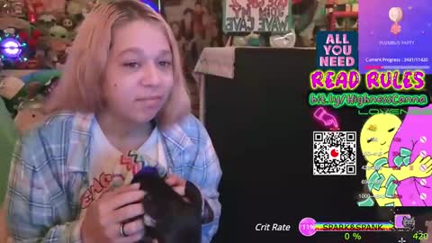 Snapshot of highnesscanna chatting on January 10, 4:33 am HiGHNESS CANNA online show from January 10, 4:33 am