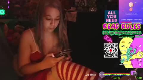 Snapshot of highnesscanna chatting on January 28, 9:41 am HiGHNESS CANNA online show from January 28, 9:41 am