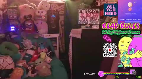 Snapshot of highnesscanna chatting on March 7, 1:09 am HiGHNESS CANNA online show from March 7, 1:09 am