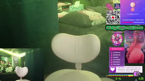 Snapshot of highnesscanna chatting on October 11, 3:06 am HiGHNESS CANNA online show from October 11, 3:06 am