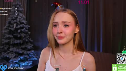 Snapshot of lissa_meooow chatting on January 11, 3:34 am your Liza again. Next stream Dec. 1 at 2 or 3 GMT online show from January 11, 3:34 am