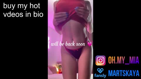 Snapshot of mia4sin chatting on January 13, 7:35 am Mia Martskaya online show from January 13, 7:35 am