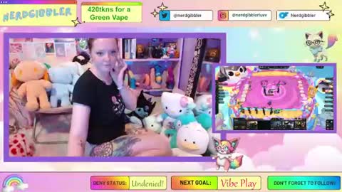Snapshot of nerdgibbler chatting on July 22, 3:59 pm NerdGibbler online show from July 22, 3:59 pm