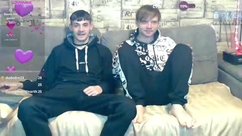Max tall dark-haired guy with tattoos and Phil blond-haired online show from May 15, 11:23 pm