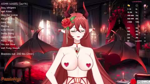 Snapshot of passionyx chatting on January 29, 3:12 am Succubus Nyx online show from January 29, 3:12 am