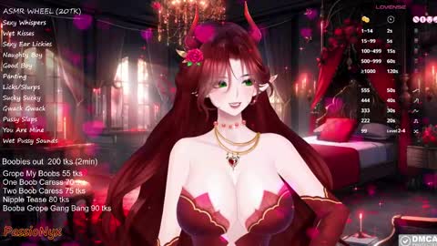 Snapshot of passionyx chatting on February 15, 4:25 am Succubus Nyx online show from February 15, 4:25 am