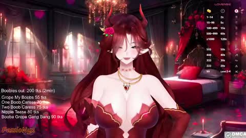 Snapshot of passionyx chatting on February 18, 3:53 am Succubus Nyx online show from February 18, 3:53 am