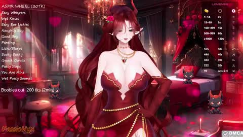 Snapshot of passionyx chatting on February 22, 2:39 am Succubus Nyx online show from February 22, 2:39 am