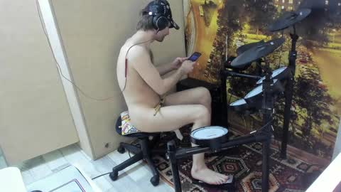Naked Drummer online show from April 14, 3:40 pm