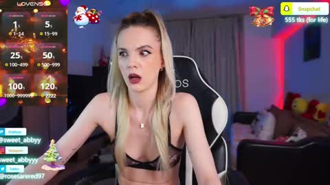 Snapshot of rosesarered97 chatting on December 27, 9:43 pm Abbygail online show from December 27, 9:43 pm