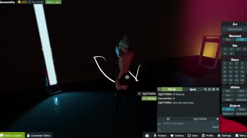 Snapshot of samanthaguadas chatting on March 7, 4:35 am Samantha online show from March 7, 4:35 am