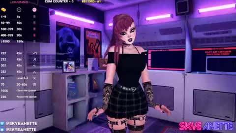 Snapshot of skyeanette chatting on June 27, 1:10 am SkyeAnette online show from June 27, 1:10 am