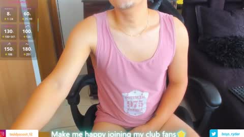 Snapshot of teddy_cowboy chatting on February 26, 3:19 pm Follow me on Twitter boys ryder and instagram teddyscoot 12 online show from February 26, 3:19 pm