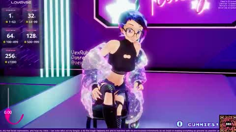 Snapshot of vexruby chatting on November 30, 1:09 am Vex Ruby online show from November 30, 1:09 am