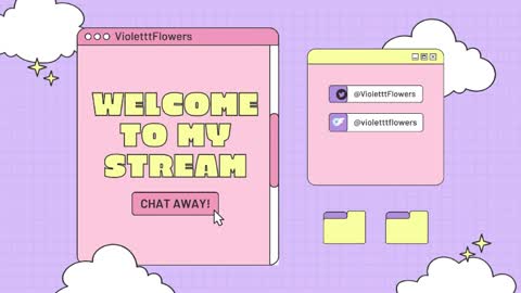 Violet Flowers online show from April 4, 8:06 pm