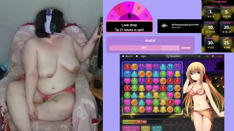 Snapshot of xonerdykitty chatting on February 4, 8:56 am Nerdykitty online show from February 4, 8:56 am