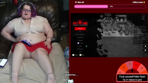 Snapshot of xonerdykitty chatting on February 15, 7:51 am Nerdykitty online show from February 15, 7:51 am