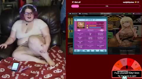 Snapshot of xonerdykitty chatting on March 3, 1:12 am Nerdykitty online show from March 3, 1:12 am