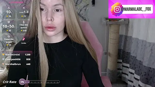 Marmalade Fox online show from March 19, 9:08 pm