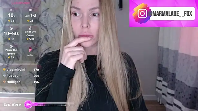 Marmalade Fox online show from April 19, 4:12 am