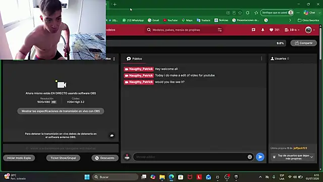 Snapshot of KomeKukis chatting on July 1, 11:56 am KomeKukis online show from July 1, 11:56 am