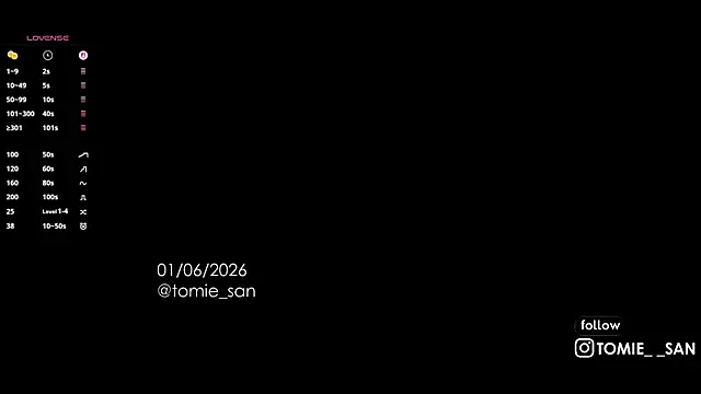 tomie san online show from June 1, 10:50 am
