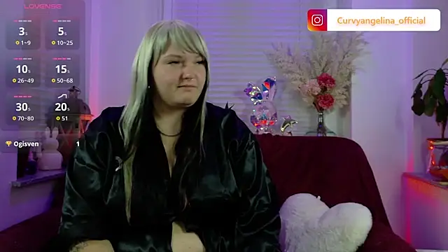 CurvyAngelina Official online show from October 7, 7:55 pm