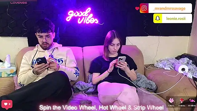 MrAndMrsSavage online show from January 6, 9:00 pm