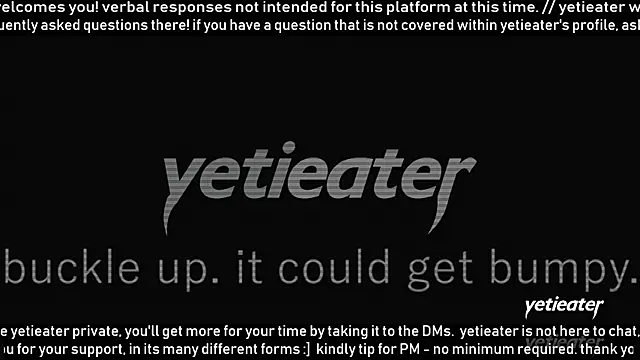 Snapshot of yetieater chatting on May 24, 5:07 pm yetieater online show from May 24, 5:07 pm