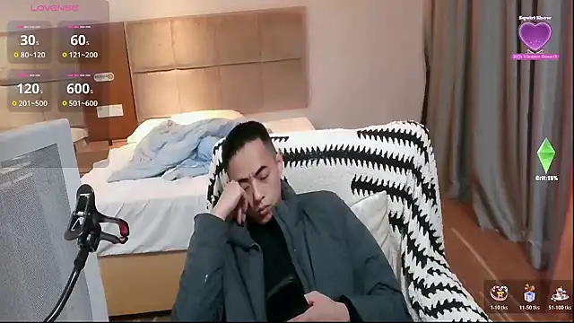 Snapshot of Tsia-Die chatting on January 17, 2:27 am Tsia-Die online show from January 17, 2:27 am