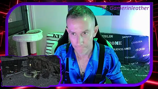 Snapshot of Gamerinleather chatting on October 31, 4:41 pm Gamerinleather online show from October 31, 4:41 pm