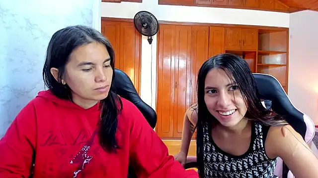 Snapshot of Emily_and_Soffy chatting on February 19, 12:01 pm Emily and Soffy online show from February 19, 12:01 pm