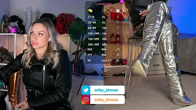 Snapshot of Erika_Kirman chatting on January 19, 2:21 pm Erika Kirman online show from January 19, 2:21 pm