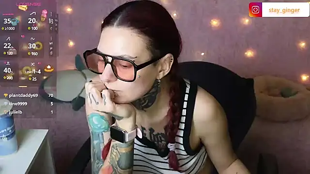 Snapshot of Ginger_Stay chatting on January 21, 8:00 pm Ginger Stay online show from January 21, 8:00 pm