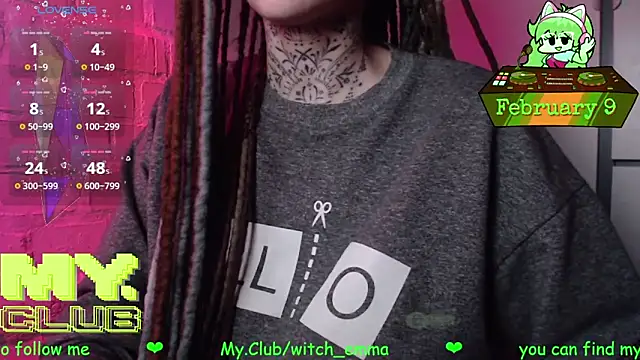 Witch Emma online show from February 9, 7:29 pm