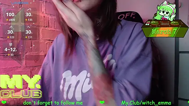 Witch Emma online show from March 7, 9:17 am